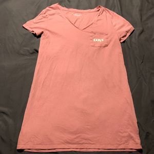 Victoria's Secret Pink Modal Cotton Soft Love Pocket Sleep Shirt Women's Size M